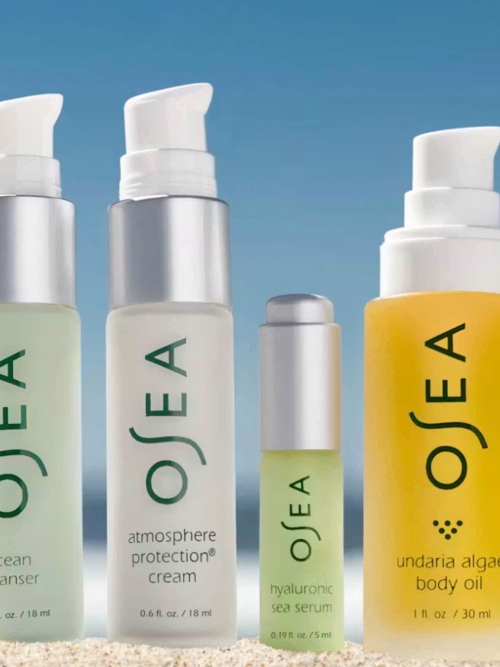 OSEA Face + Body Bestsellers Travel Size: cleanser, moisturizer,serum, body oil